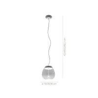 Artemide Empatia Suspension LED Lamp In blown Glass By Carlotta