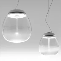 Artemide Empatia Suspension LED Lamp In blown Glass By Carlotta