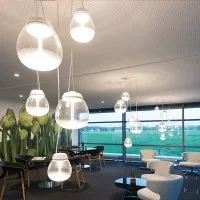 Artemide Empatia Suspension LED Lamp In blown Glass By Carlotta