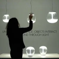 Artemide Empatia Suspension LED Lamp In blown Glass By Carlotta
