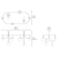 Artemide nh S5 Elliptic Multiple Pendant Lamp LED Dimmable In