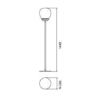 Artemide Empatia Floor Lamp LED 20W in White Blown Glass By