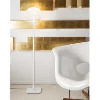 Artemide Empatia Floor Lamp LED 20W in White Blown Glass By