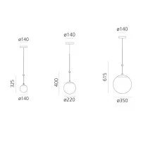 Artemide Nh Suspension Lampada A Sospensione Singola Sfere In
