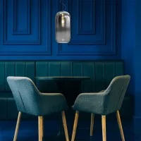 Artemide Gople Suspension Pendant Lamp LED Dimmable In Glass
