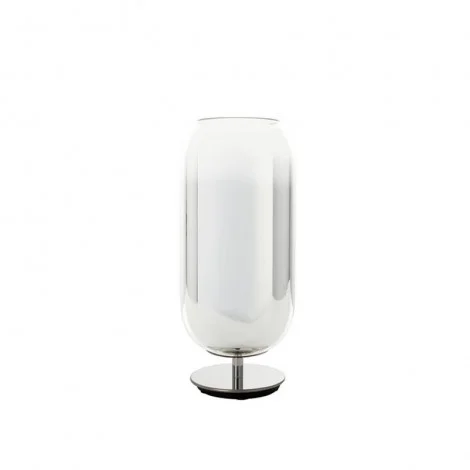 Artemide Gople Table Dimmable LED Lamp In Glass And Aluminum