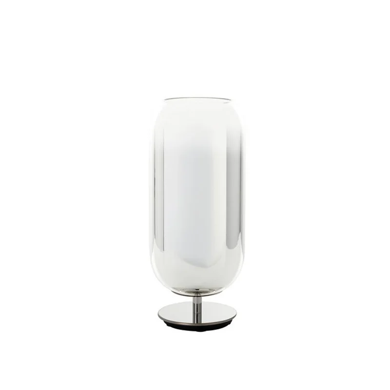 Artemide Gople Table Dimmable LED Lamp In Glass And Aluminum