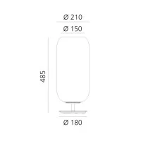 Artemide Gople Table Dimmable LED Lamp In Glass And Aluminum