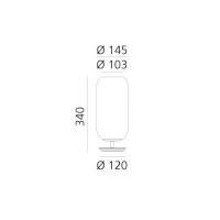 Artemide Gople Mini Table Lamp LED Dimmable In Glass And