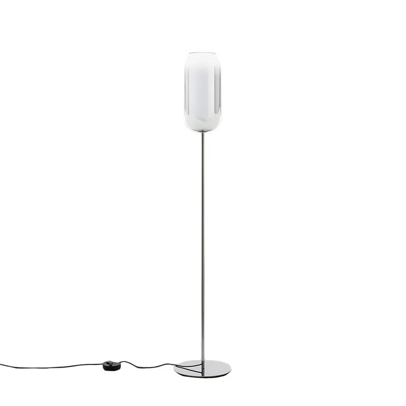 Artemide Gople Floor Lamp LED Dimmable E27 In Glass And Aluminum Artemide Gople Floor Lamp LED Dimmable E27 In Glass And Aluminum