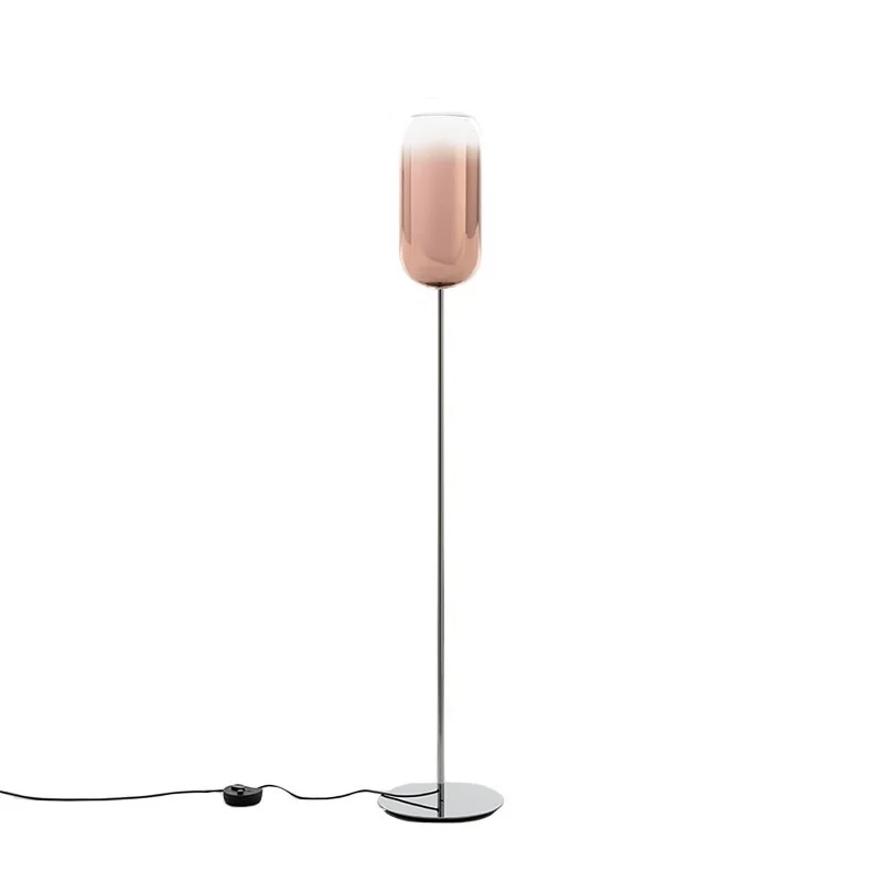 Artemide Gople Floor Lamp LED Dimmable E27 In Glass And Aluminum Artemide Gople Floor Lamp LED Dimmable E27 In Glass And Aluminum