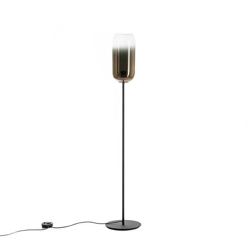Artemide Gople Floor Lamp LED Dimmable E27 In Glass And Aluminum Artemide Gople Floor Lamp LED Dimmable E27 In Glass And Aluminum