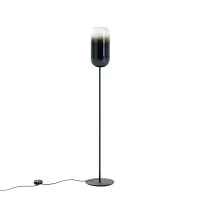 Artemide Gople Floor Lamp LED Dimmable E27 In Glass And Aluminum Artemide Gople Floor Lamp LED Dimmable E27 In Glass And Aluminum