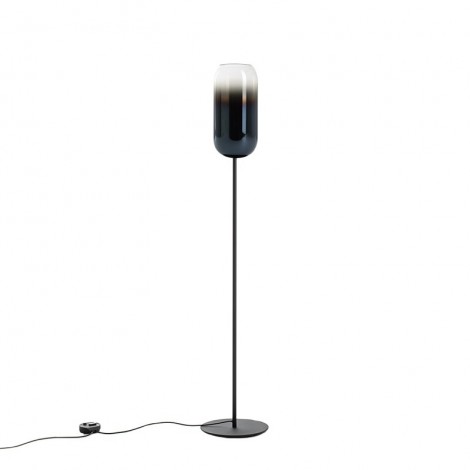 Artemide Gople Floor Lamp LED Dimmable E27 In Glass And Aluminum