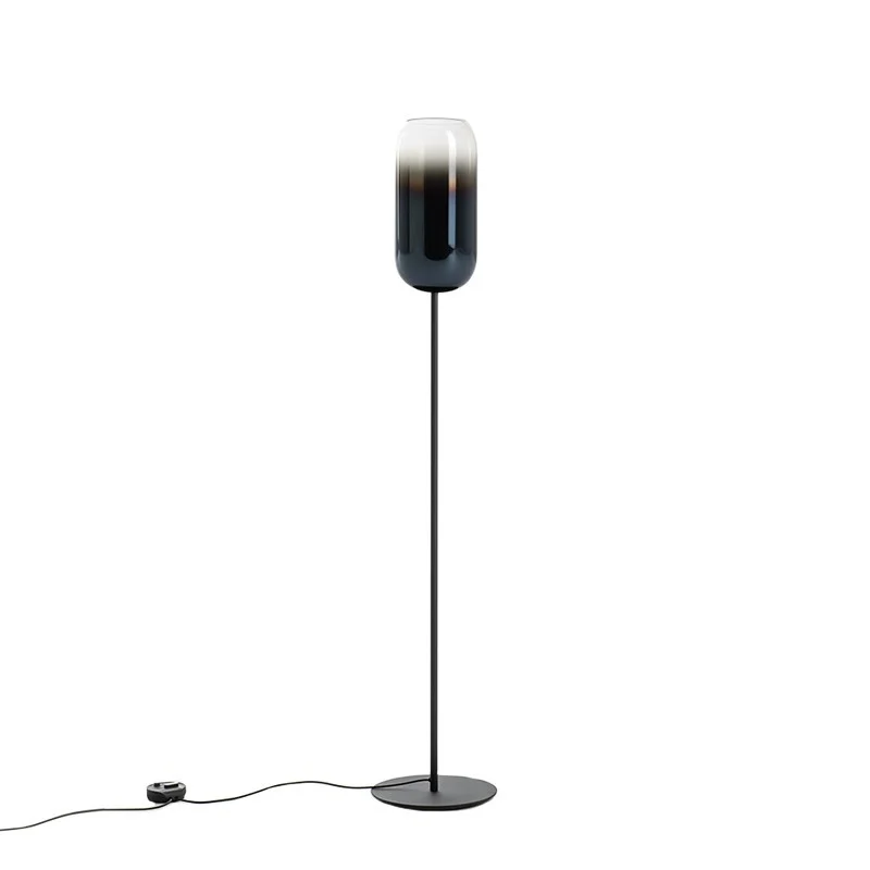 Artemide Gople Floor Lamp LED Dimmable E27 In Glass And Aluminum Artemide Gople Floor Lamp LED Dimmable E27 In Glass And Aluminum