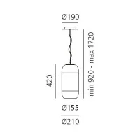 Artemide Gople RWB Suspension LED Pendant Lamp Dimmable For