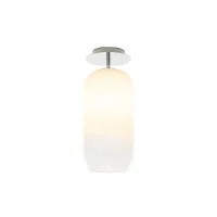 Artemide Gople Ceiling Lamp LED Dimmable In Glass And Aluminum