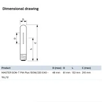 Philips High Pressure Sodium Bulb Son-T PIA Plus 150W E40 2000K