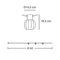 Martinelli Luce Kiki LED Kit 3 Lampade A Sospensione Luce