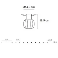Martinelli Luce Kiki LED kit 10 Suspension Lamps Diffused Light