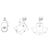 Ideallux Beba LED 25W 3000K 4100lm Proiettore da Binario Bianco