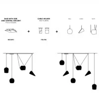 Cattaneo Rosone Da Soffitto Head System Da 4 A 6 Moduli Base