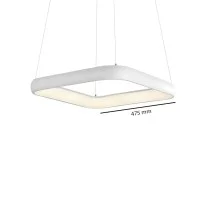 PAN Kart Suspension Lamp LED 3000K In White Aluminum For Indoor
