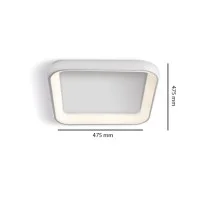 PAN Kart Lampada Da Soffitto LED 3000K Alluminio Bianco Per