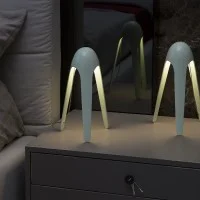 Martinelli Cyborg 825 Table Lamp LED Touch Sensor in Aluminum