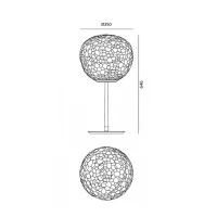 Artemide Meteorite Table Lamp With Stem LED Dimmable By Pio E