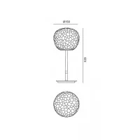 Artemide Meteorite Table Lamp With Stem LED Dimmable By Pio E