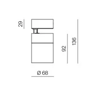 Logica Unico Dicro LED GU10 Proiettore Da Soffitto Orientabile
