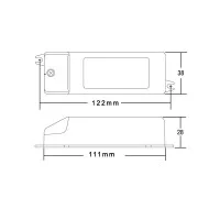 TCI Electronic Transformer WU 105 12V 20-105W Dimmable TRAILING