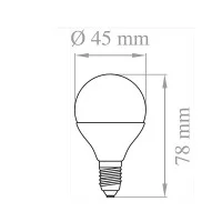 Lampo Lampadina Mini Sfera LED E14 8W 230V Ball Compatta Opalina