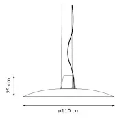 Martinelli Luce Lent LED Dimmable Suspension Lamp With Diffused