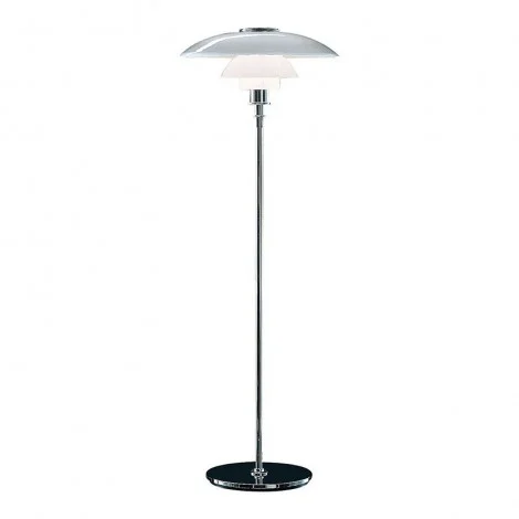 Louis Poulsen PH 4½-3½ Glass Lampada da Terra Cromo By Poul