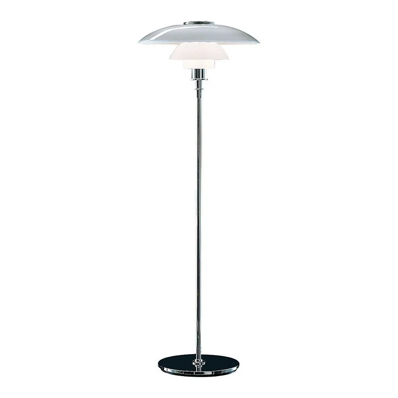 Louis Poulsen PH 4½-3½ Glass Lampada da Terra Cromo By Poul