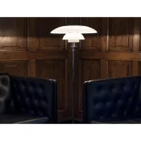 Louis Poulsen PH 4½-3½ Glass Lampada da Terra Cromo By Poul