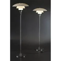 Louis Poulsen PH 4½-3½ Glass Lampada da Terra Cromo By Poul