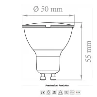 Lampo Bulb DIK LED RGBW + 4000K GU10 6W 230V With Infrared