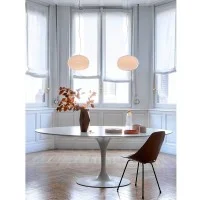 Oluce Alba 465 Suspension Lamp With Diffused Light In Opal