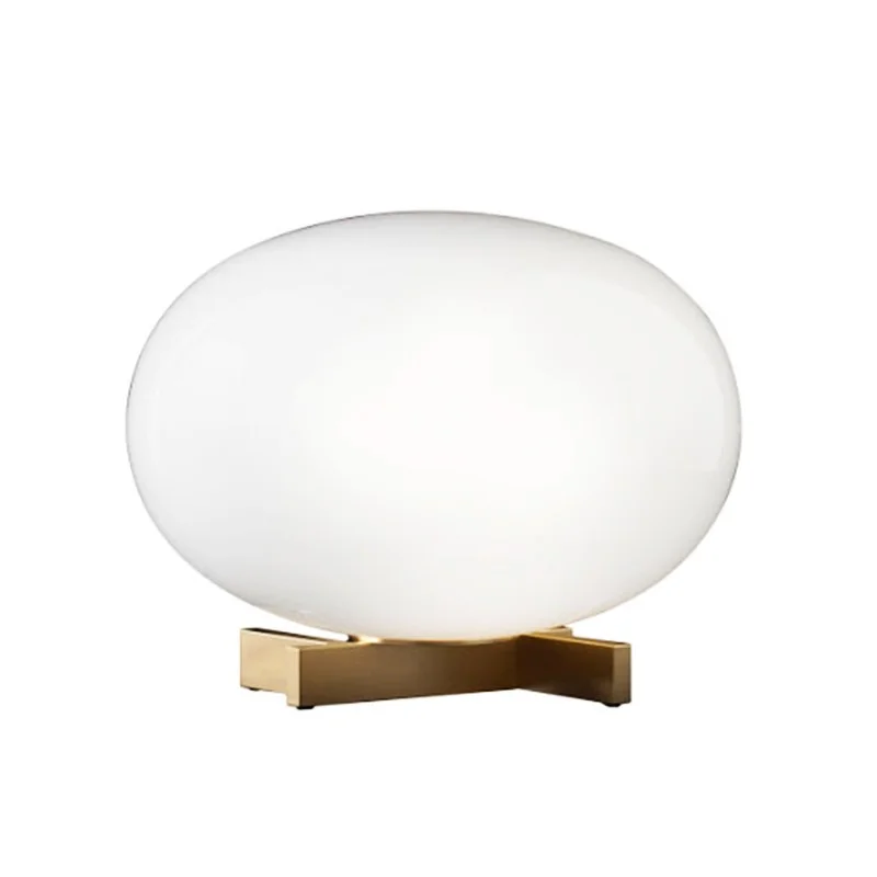 Oluce Alba 265 Dimmable Table Lamp With Diffused Light In Blown Oluce Alba 265 Dimmable Table Lamp With Diffused Light In Blown