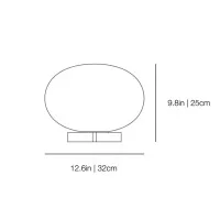 Oluce Alba 265 Dimmable Table Lamp With Diffused Light In Blown