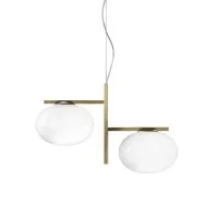 Oluce Alba 468 Double Suspension Lamp With Diffused Light