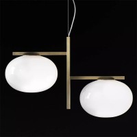 Oluce Alba 468 Lampada Da Sospensione Doppia Con Struttura A