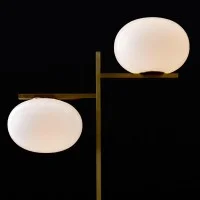 Oluce Alba 383 Double Dimmable Floor Lamp With Diffused Light