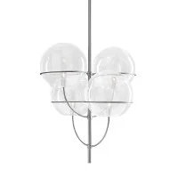 Oluce Lyndon Suspension Lamp With Metal Structure Globes In