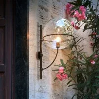 Oluce Lyndon Wall Lamp With Metal Structure Transparent Globes