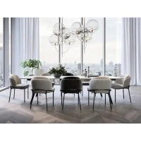 Oluce Lyndon Suspension Lamp With Metal Structure Globes In