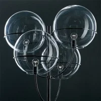 Oluce Lyndon Floor Lamp With Galvanized Metal Structure And